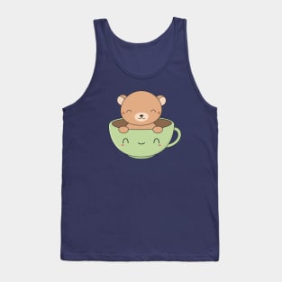 Kawaii Cute Brown Bear Tank Top